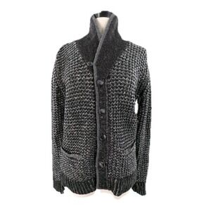 Rag & Bone Target Cardigan Sweater Unisex Small Wool Blend Chunky Knit Gray